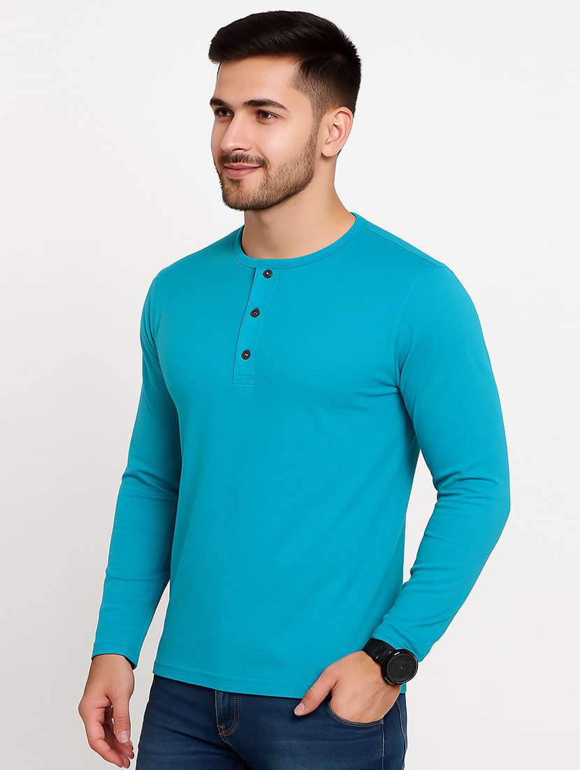 men solid long sleeves regular fit t-shirt - 22563365 -  Standard Image - 2