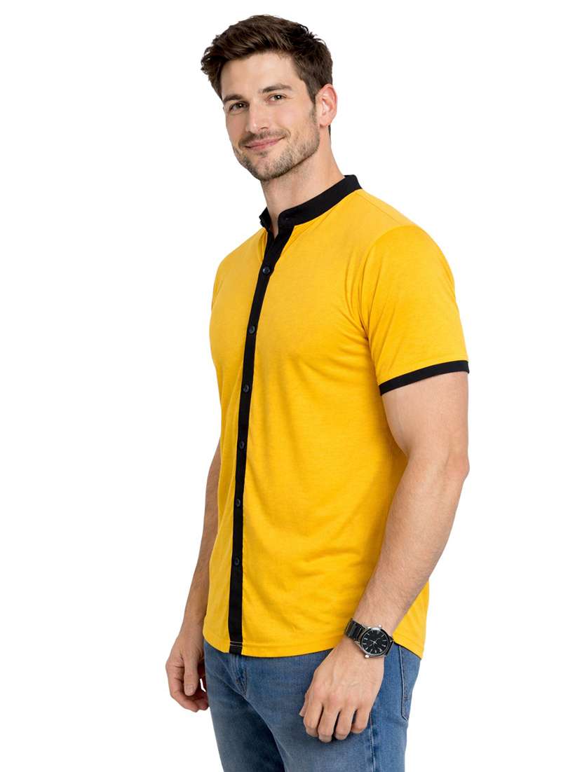 Men Solid Short Sleeve Regular Fit Casual Shirt - 22563567 -  Standard Image - 2