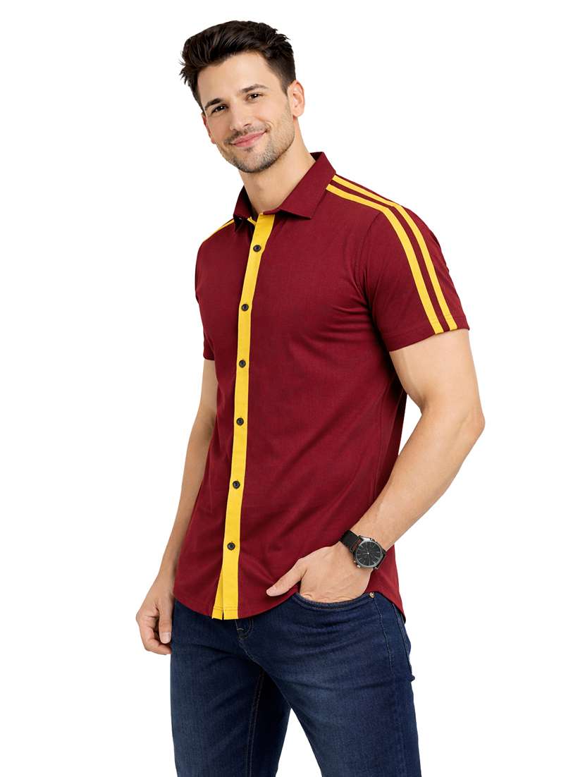 men tapered short sleeve regular fit casual shirt - 22563593 -  Standard Image - 2