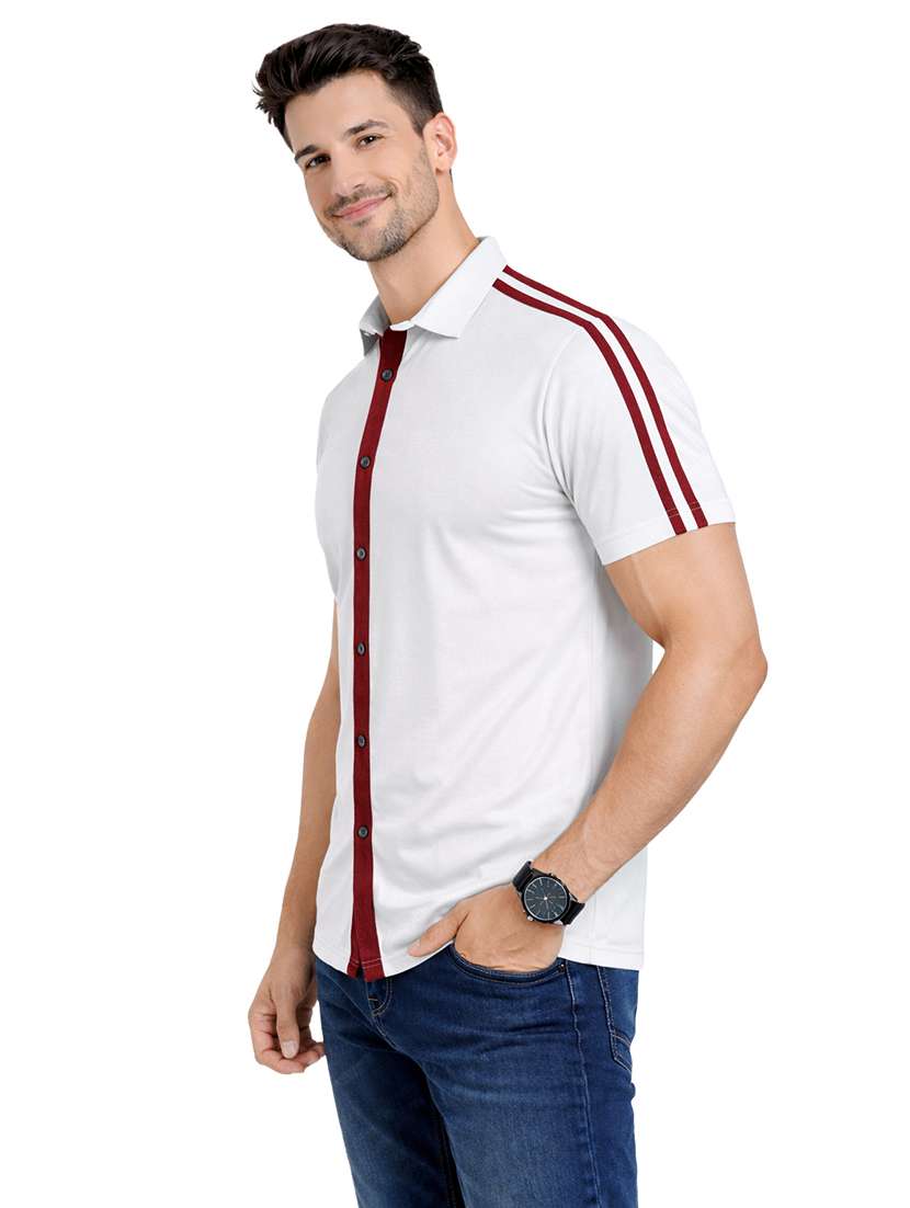 men tapered short sleeve regular fit casual shirt - 22563599 -  Standard Image - 2