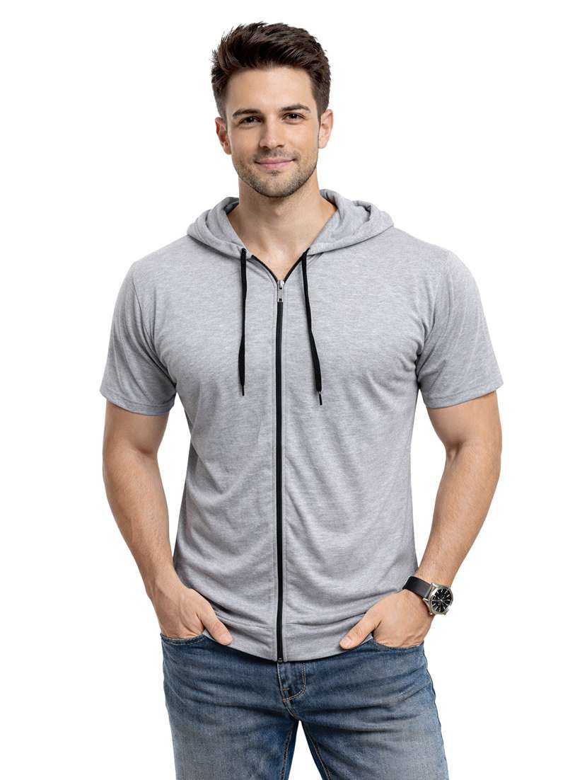 men melange short sleeve regular fit t-shirt