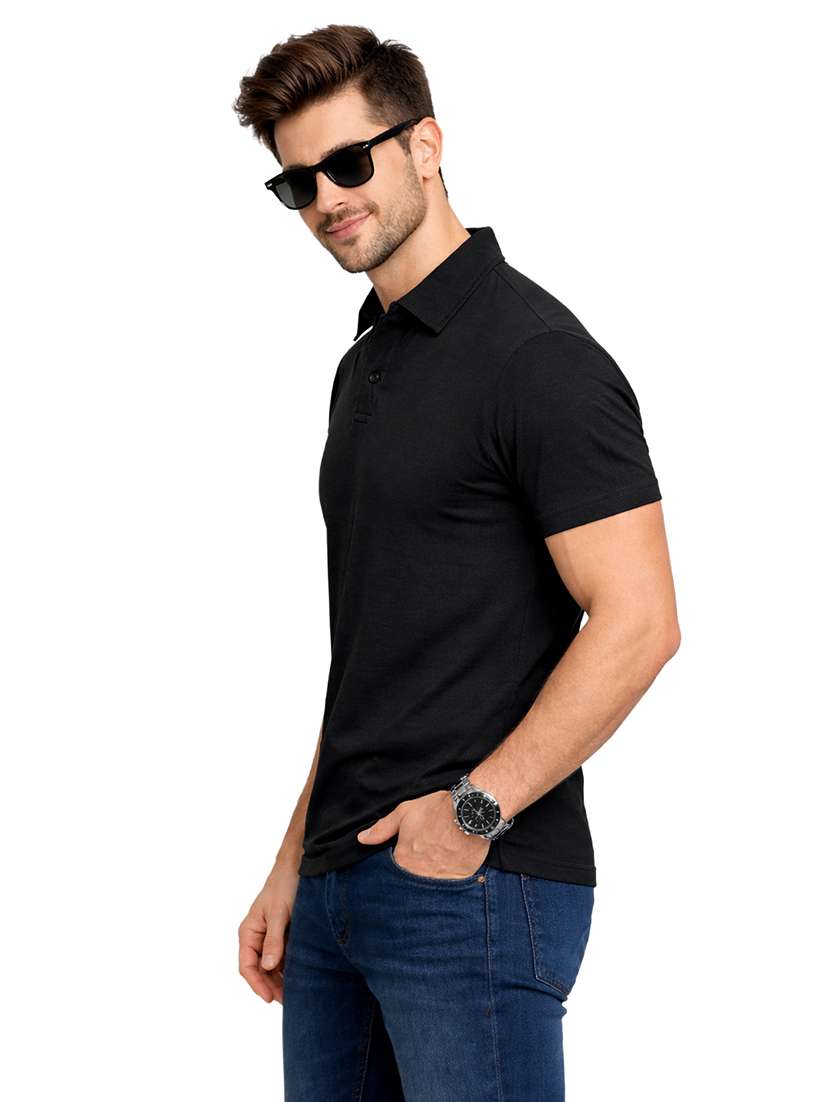 men solid short sleeve regular fit polo t-shirt - 22563754 -  Standard Image - 2