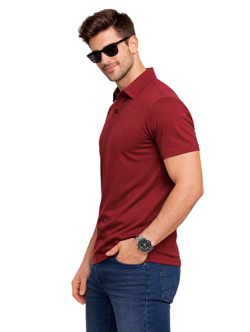 men solid short sleeve regular fit polo t-shirt - 22563755 -  Standard Image - 2