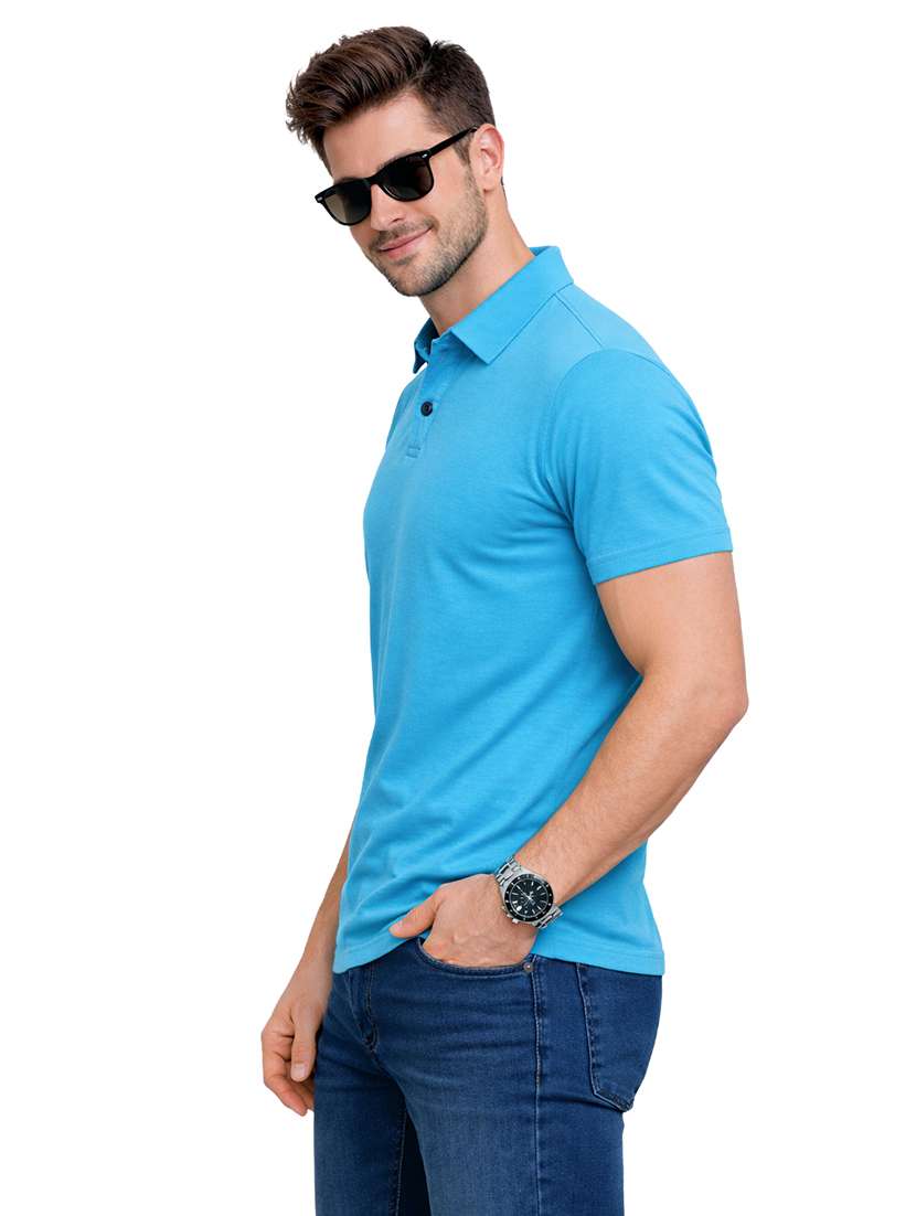 men solid short sleeve regular fit polo t-shirt - 22563757 -  Standard Image - 2