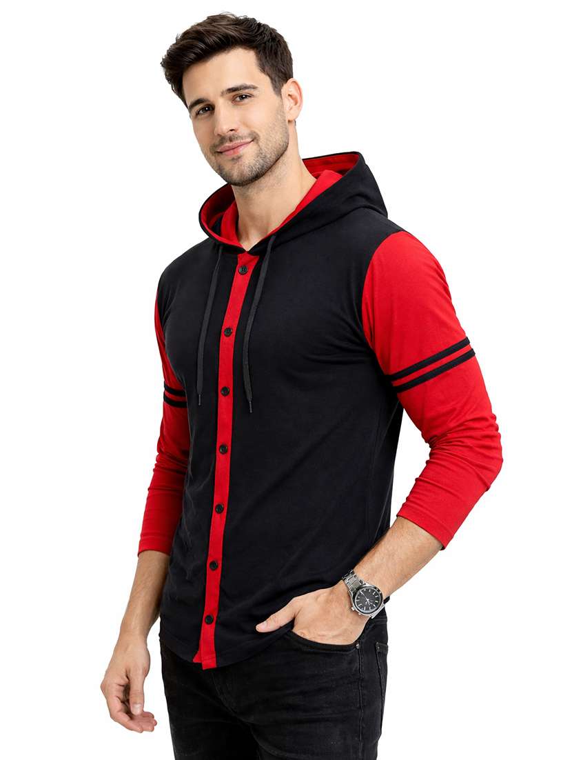 men color block long sleeve regular fit polo t-shirt - 22563775 -  Standard Image - 2