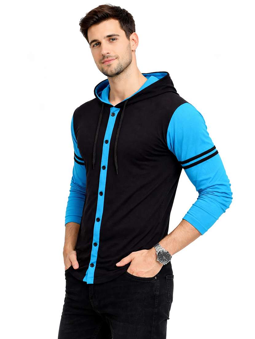 men color block long sleeve regular fit polo t-shirt - 22563776 -  Standard Image - 2