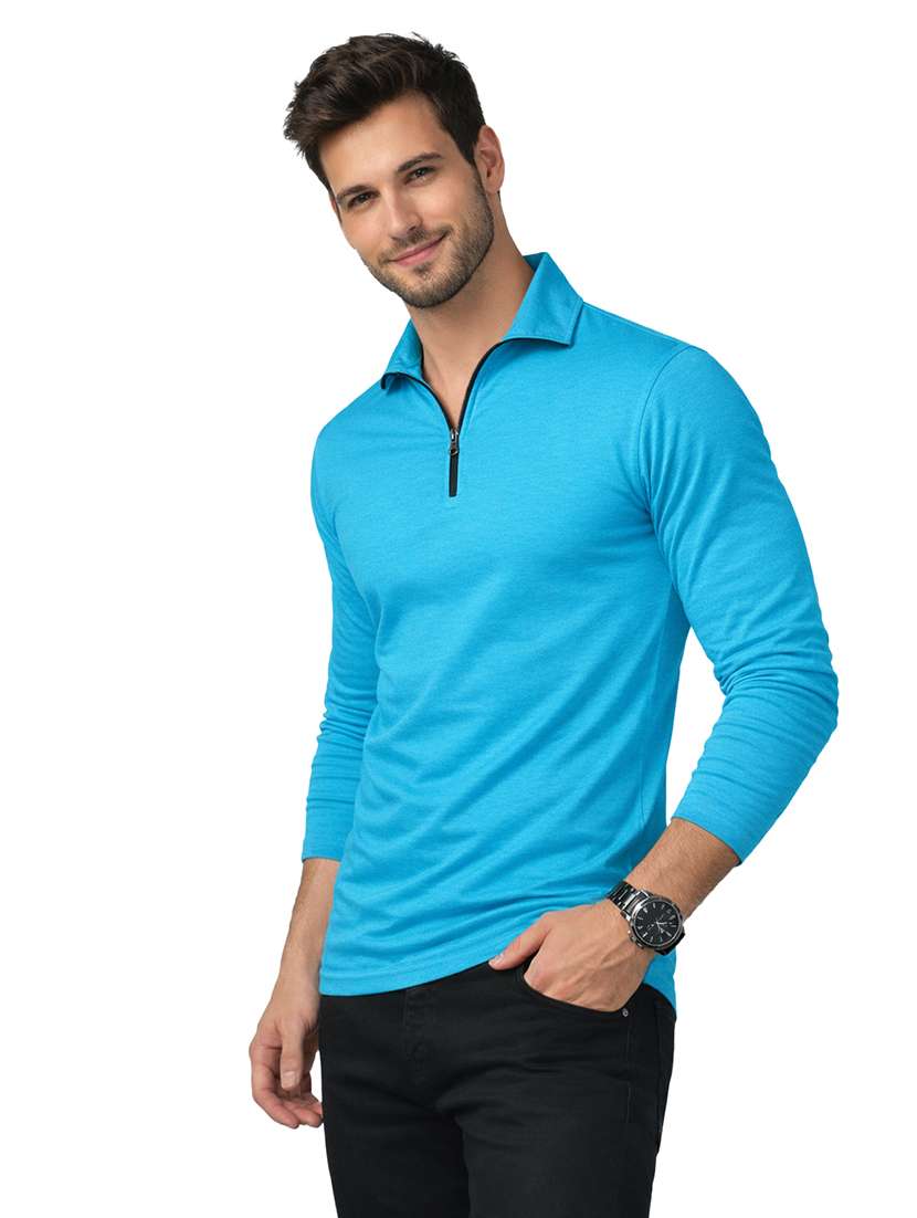 men solid long sleeve regular fit polo t-shirt - 22563789 -  Standard Image - 2