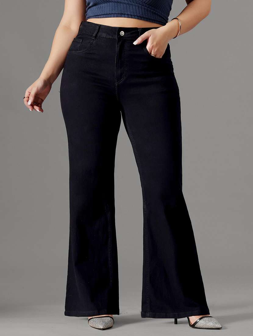 black denim jeans
