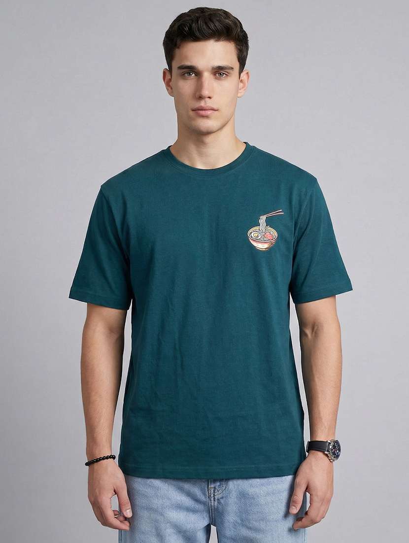 men printed round neck regular fit t-shirt - 22564795 -  Standard Image - 2