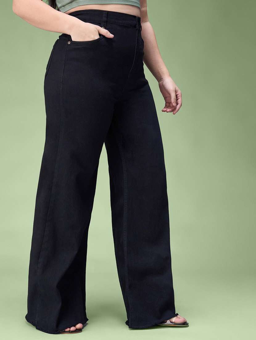 black denim jeans
