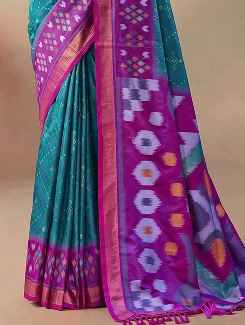 women self design pochampalli saree with blouse - 22564904 -  Standard Image - 2