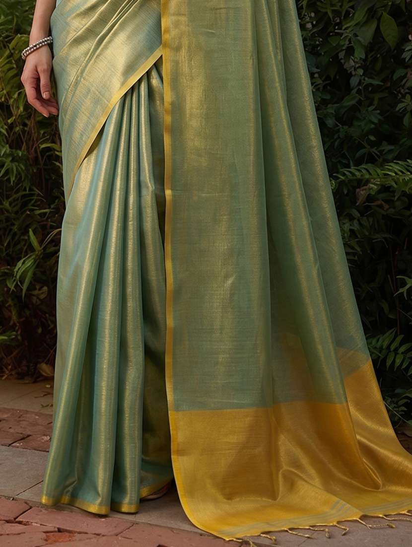 women solid plain saree with blouse - 22564996 -  Standard Image - 2