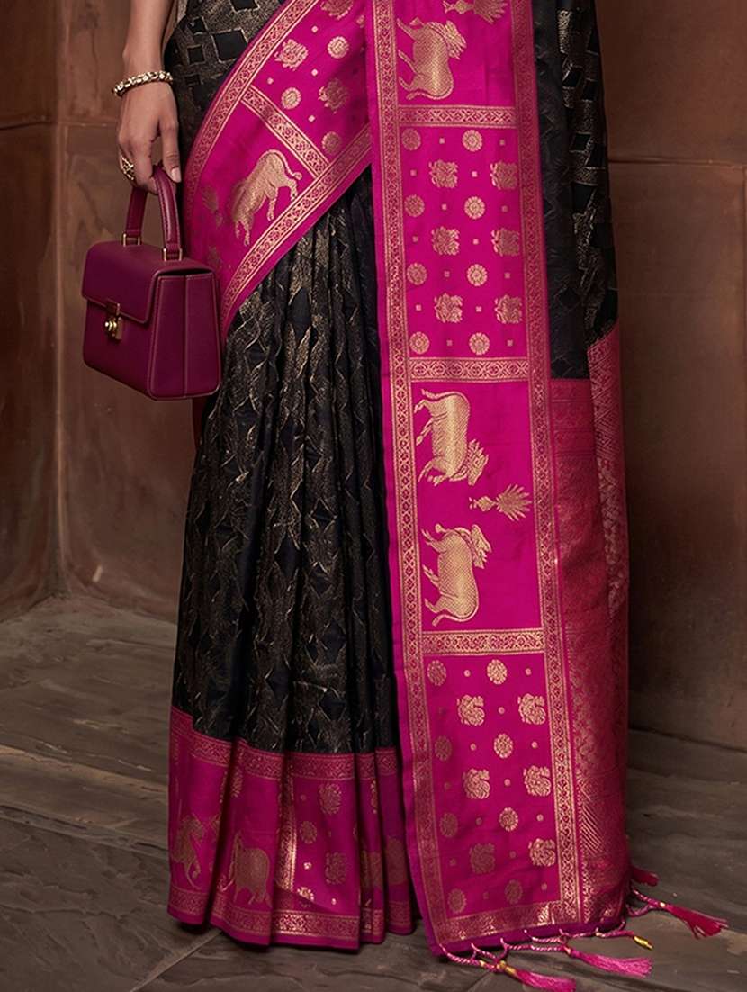 women self design kanjivaram saree with blouse - 22565005 -  Standard Image - 2