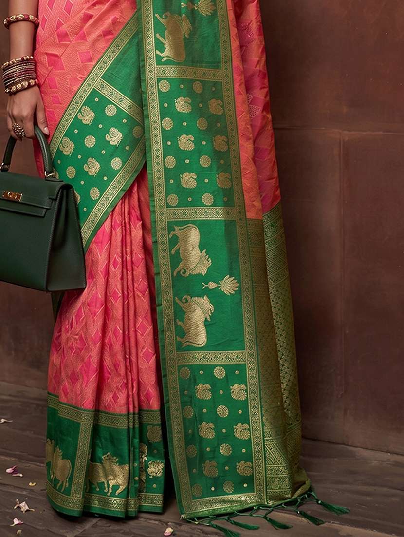 women self design kanjivaram saree with blouse - 22565007 -  Standard Image - 2