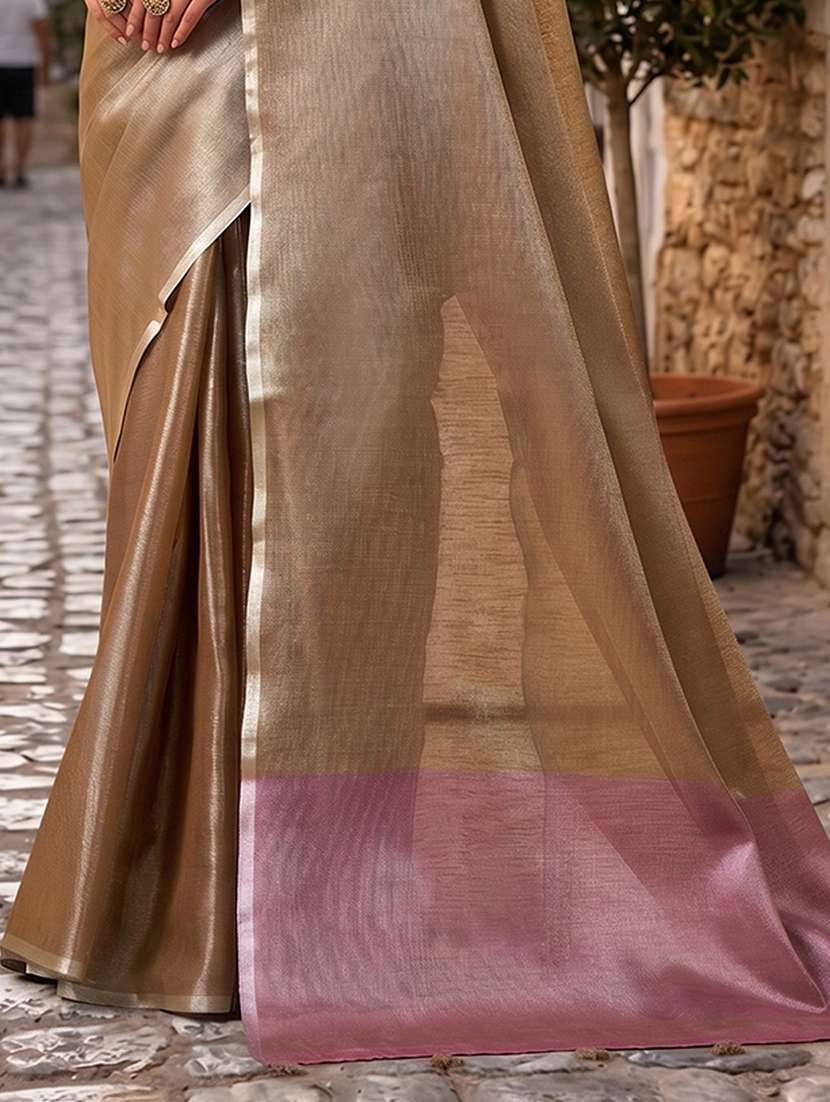 women solid plain saree with blouse - 22565051 -  Standard Image - 2