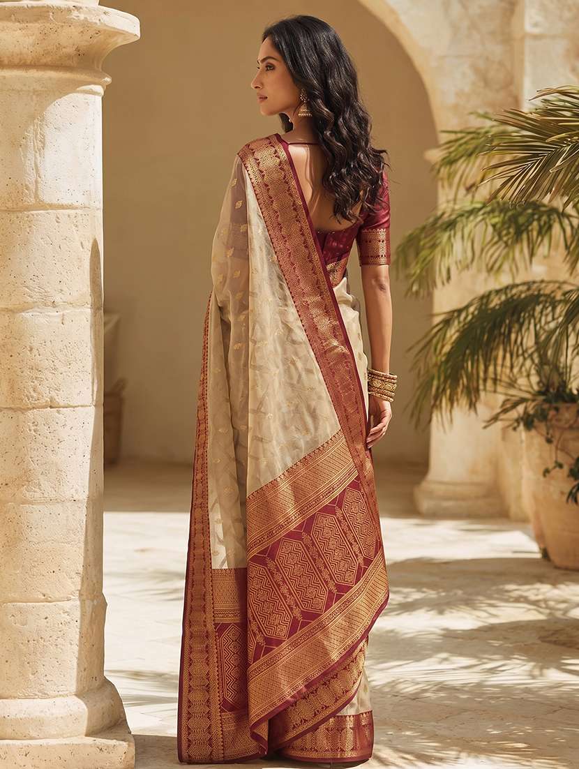 women self design bordered saree with blouse - 22565111 -  Standard Image - 2