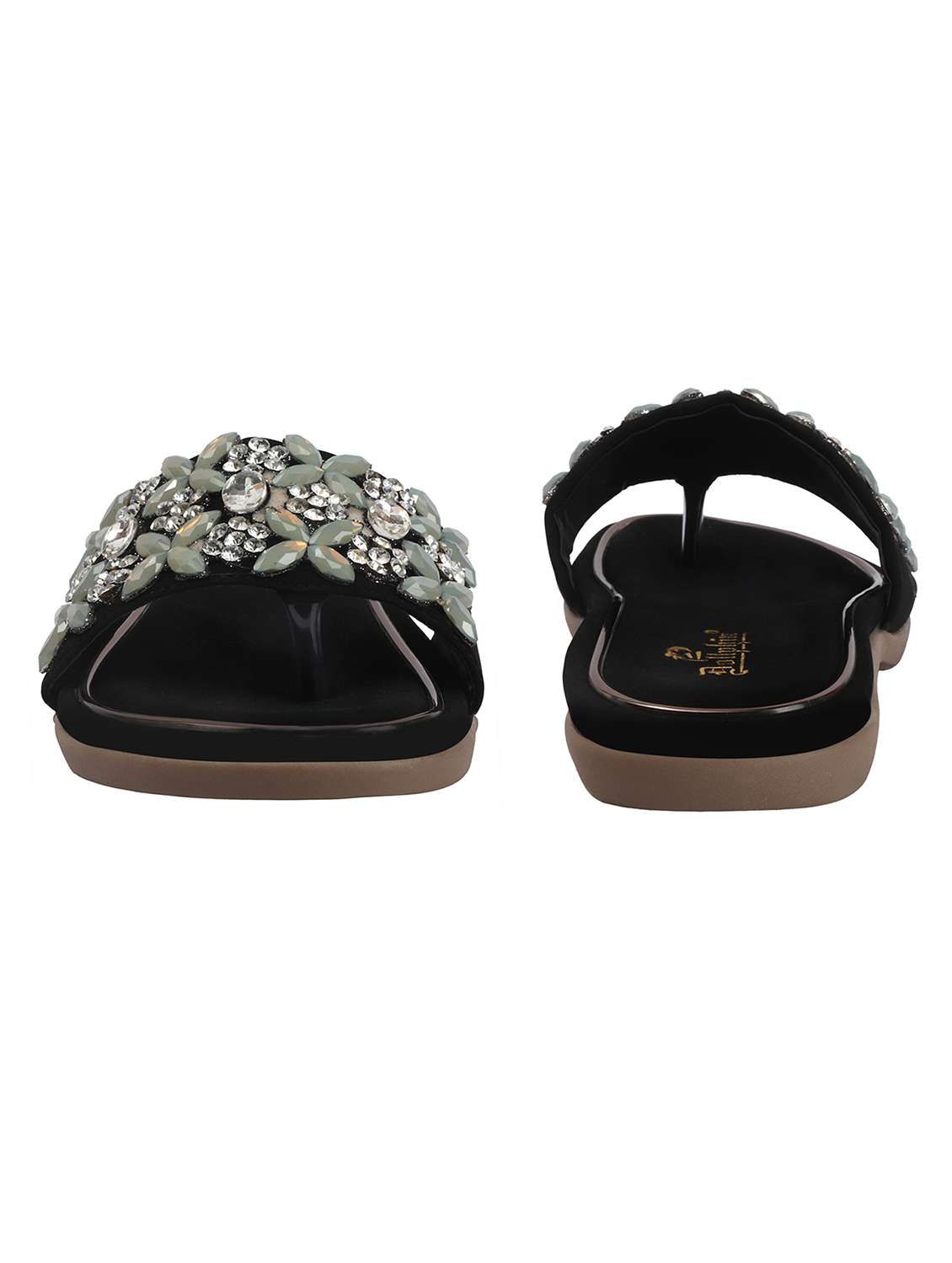 women embellished toe separator flats - 22565147 -  Standard Image - 2