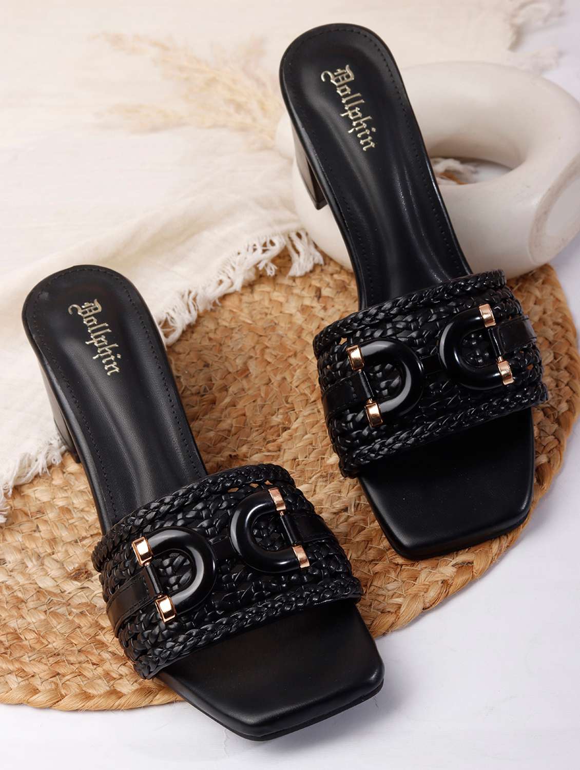women textured slip on sandal