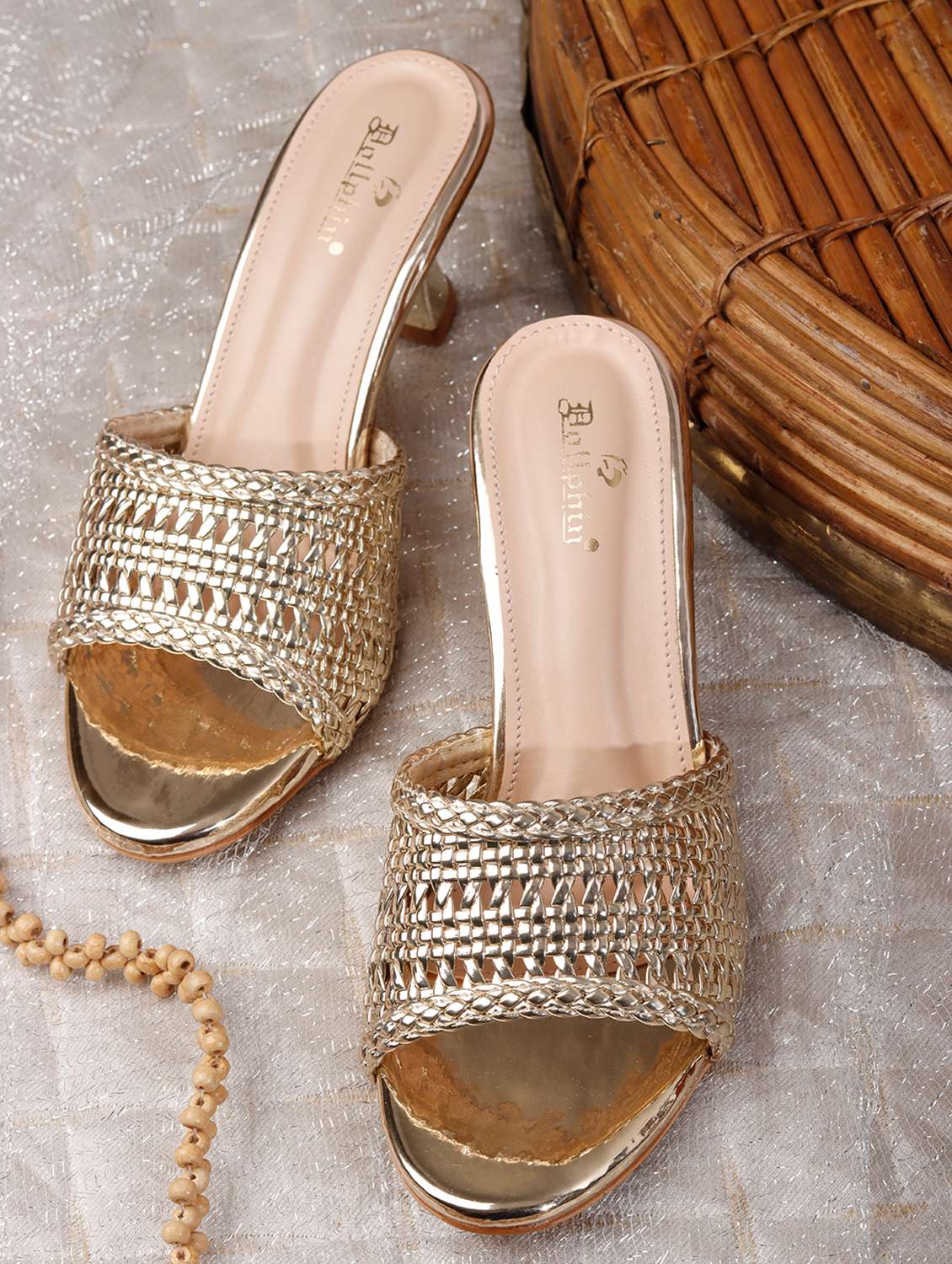 women textured slip on sandal