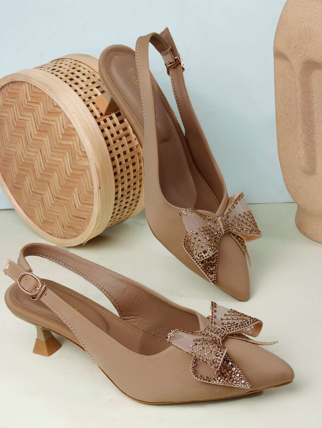 women embellished back strap sandal