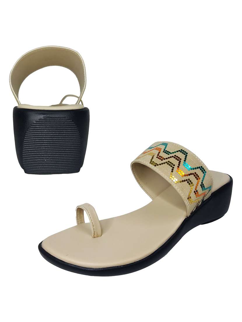 women embellished one toe wedges - 22565260 -  Standard Image - 2