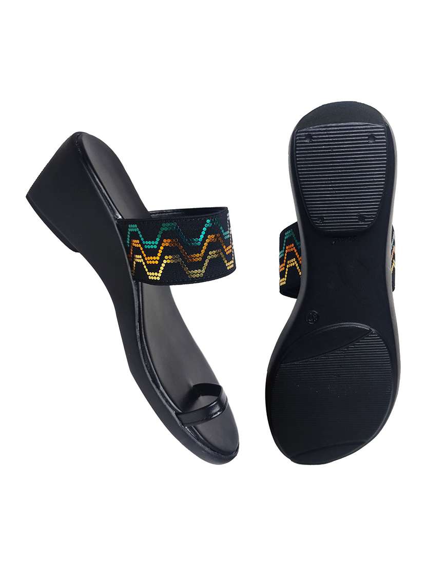 women embellished one toe wedges - 22565261 -  Standard Image - 2
