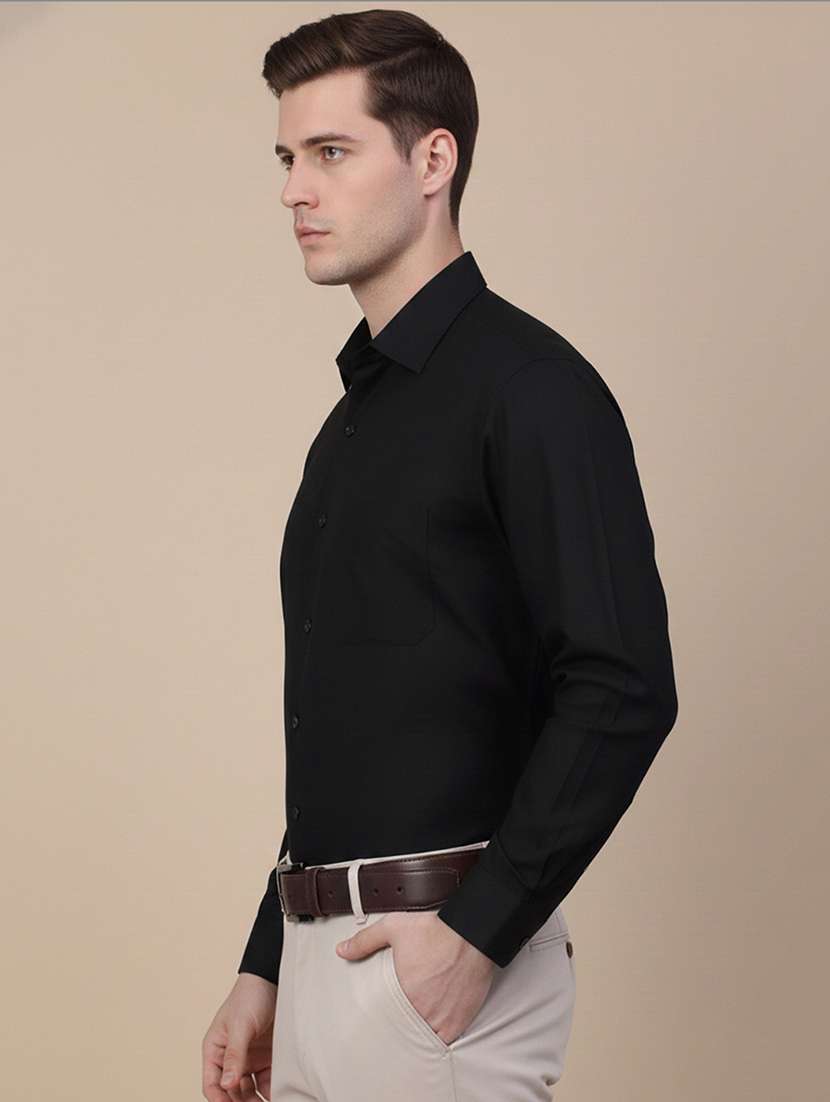 men solid long sleeves formal shirt - 22565301 -  Standard Image - 2