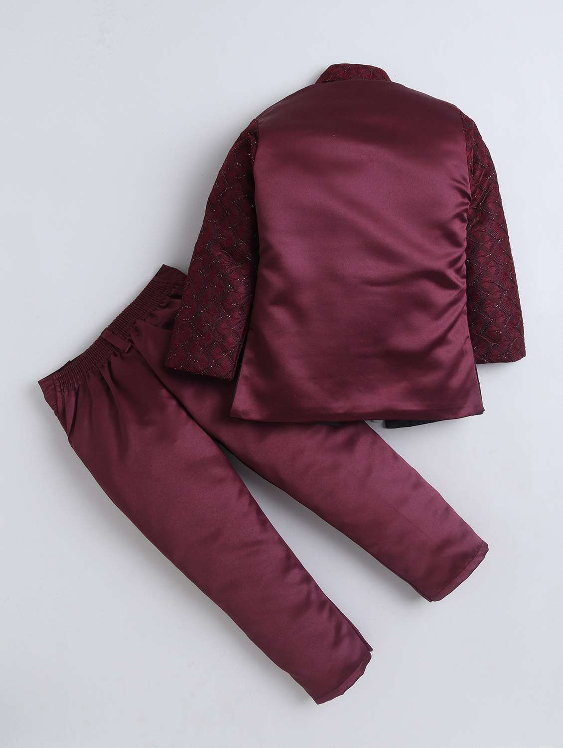 Maroon Polyester Sherwani Kurtas & Kurta Set - 22565367 -  Standard Image - 2