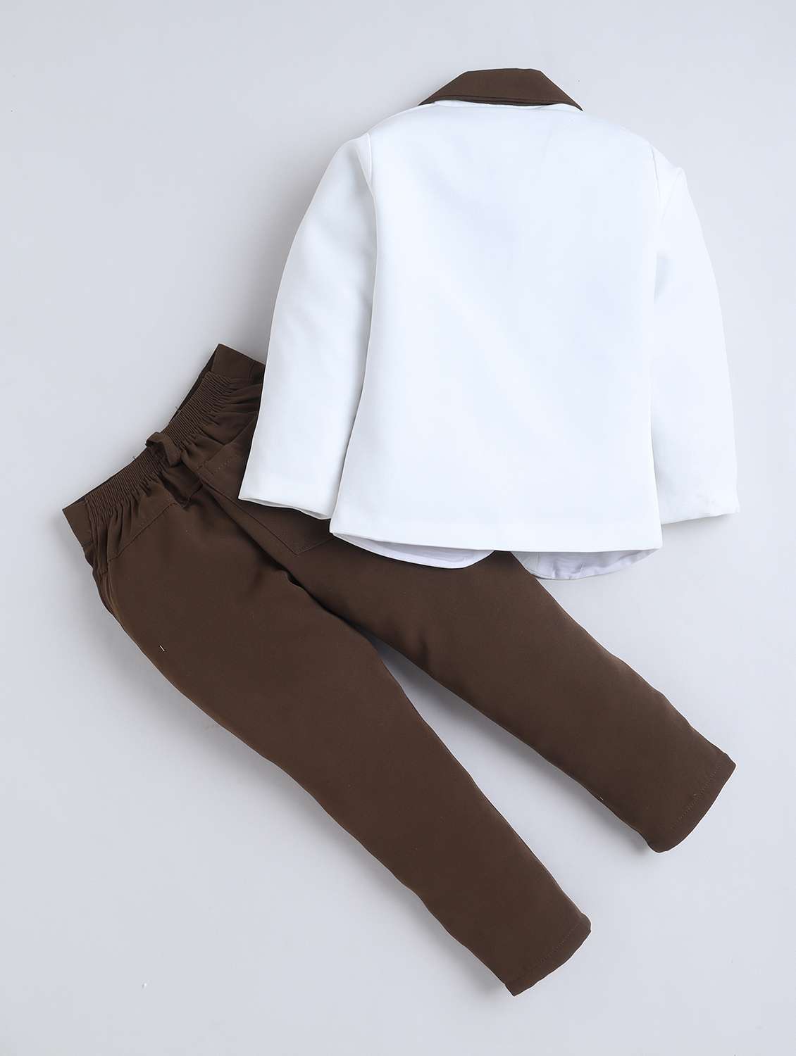 coffee brown cotton blend suit sets twin & dungree - 22565408 -  Standard Image - 2