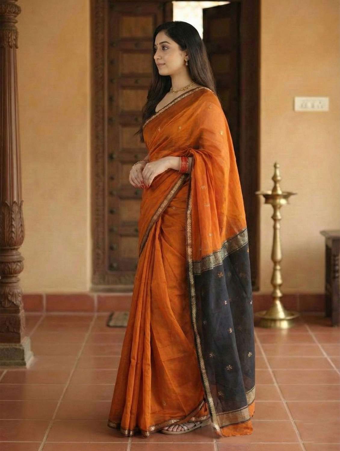 women self design southern silk saree with blouse - 22565671 -  Standard Image - 2