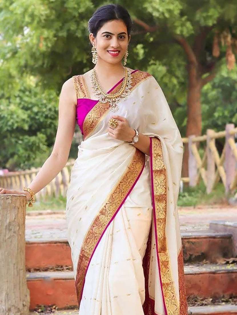 women self design bordered saree with blouse - 22565795 -  Standard Image - 2