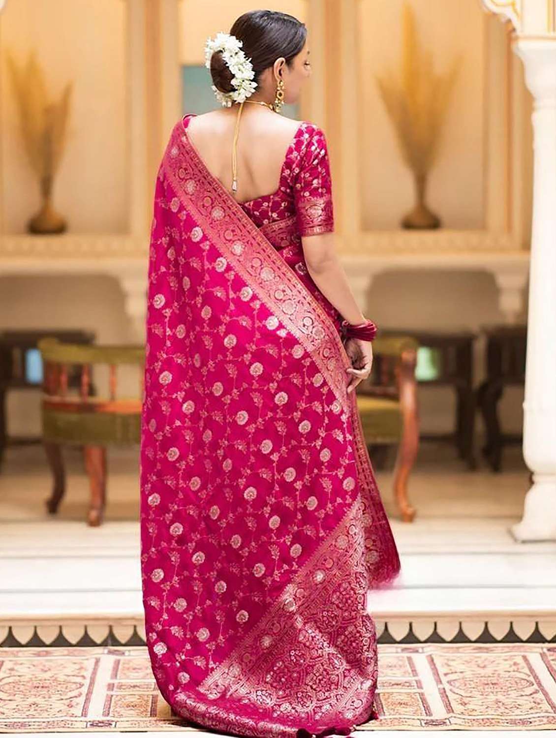 women self design banarasi saree with blouse - 22565996 -  Standard Image - 2