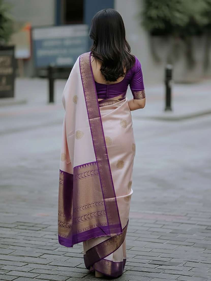 Women Self Design Banarasi Saree With Blouse - 22566309 -  Standard Image - 2