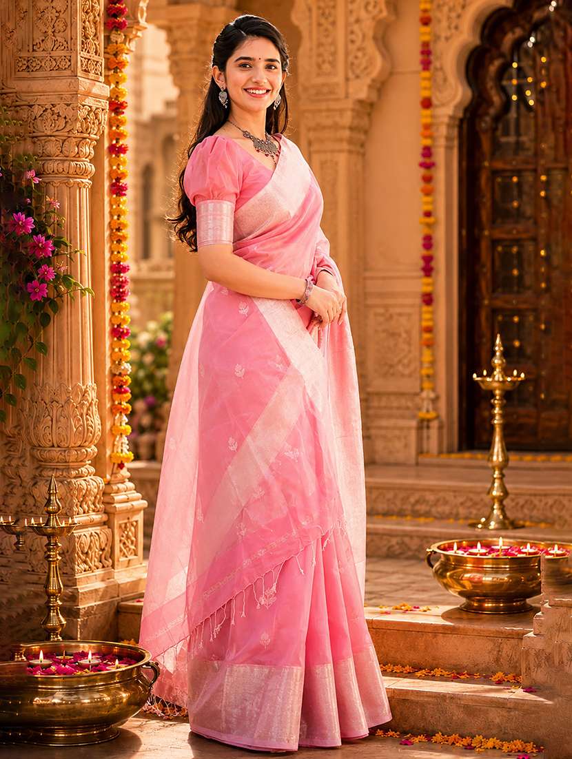 women self design bordered saree with blouse - 22566315 -  Standard Image - 2