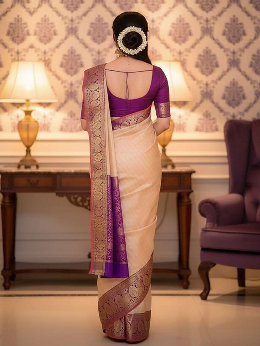women self design kanjivaram saree - 22566390 -  Standard Image - 2