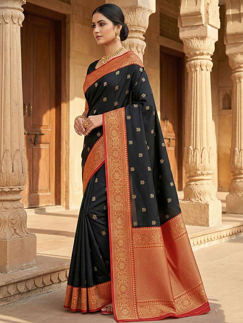Women Self Design Banarasi Saree With Blouse - 22566434 -  Standard Image - 2