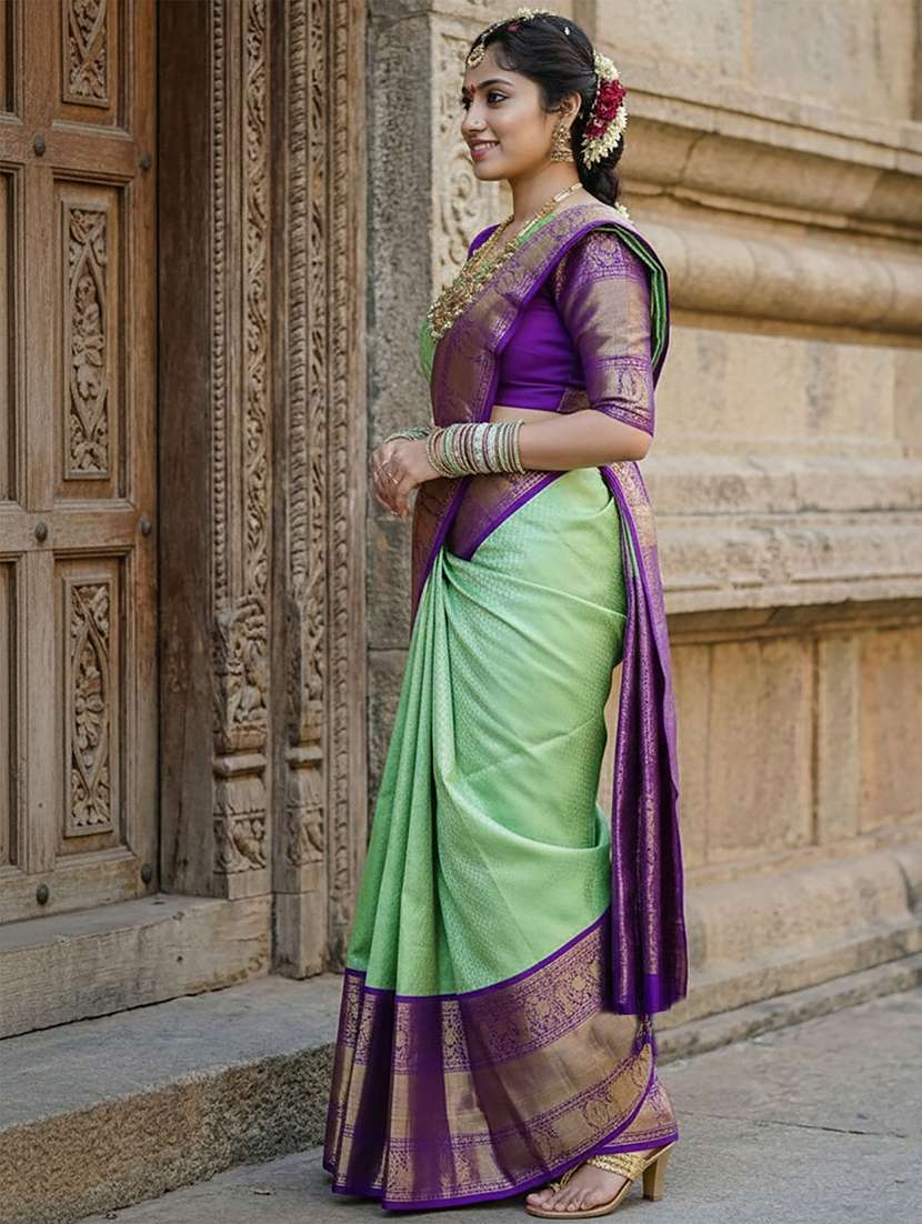 women self design kanjivaram saree - 22566505 -  Standard Image - 2