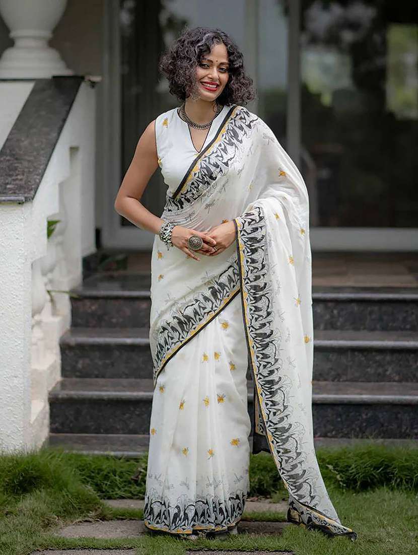 women printed casual wear saree