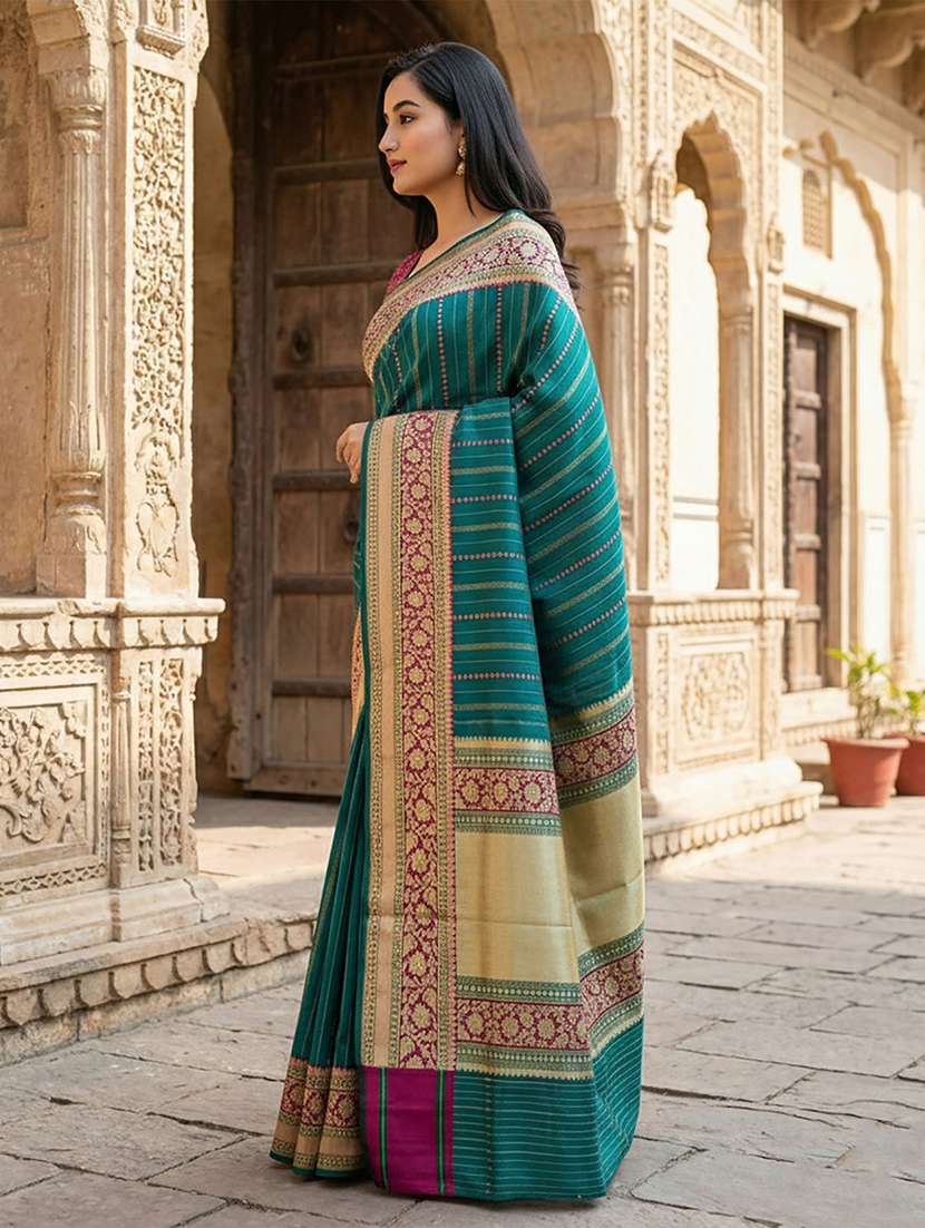 women self design bordered saree with blouse - 22566550 -  Standard Image - 2
