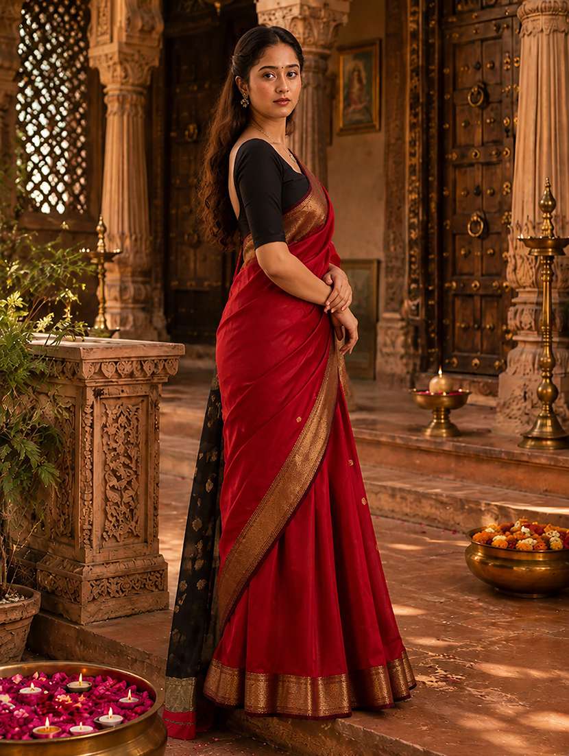 women self design bordered saree with blouse - 22566562 -  Standard Image - 2