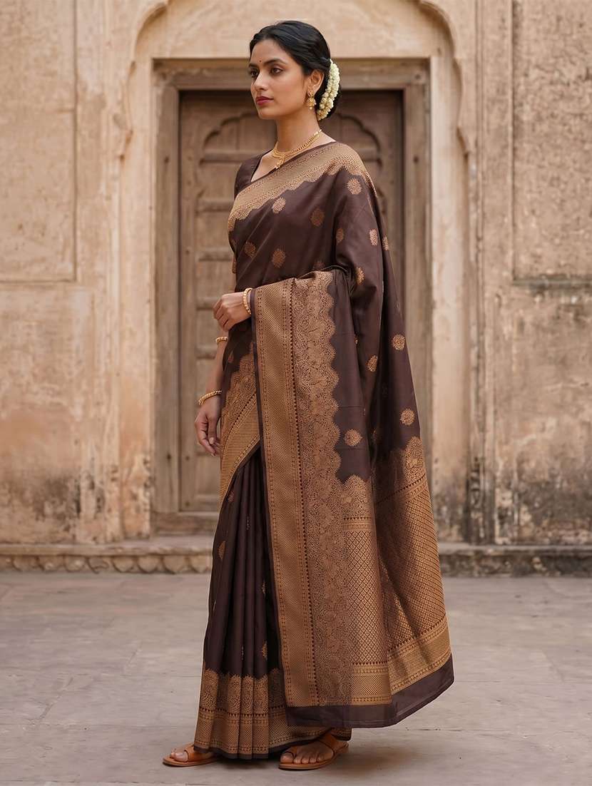 women self design banarasi saree with blouse - 22566606 -  Standard Image - 2