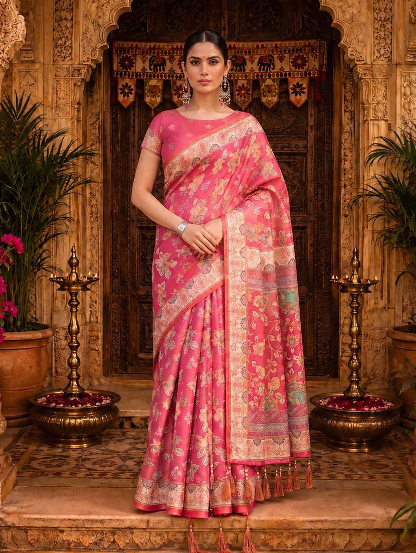 women printed casual wear saree
