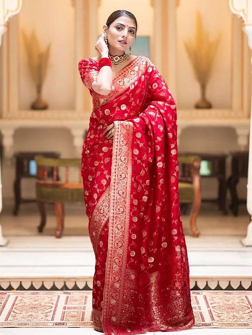 women self design banarasi saree with blouse - 22566698 -  Standard Image - 2