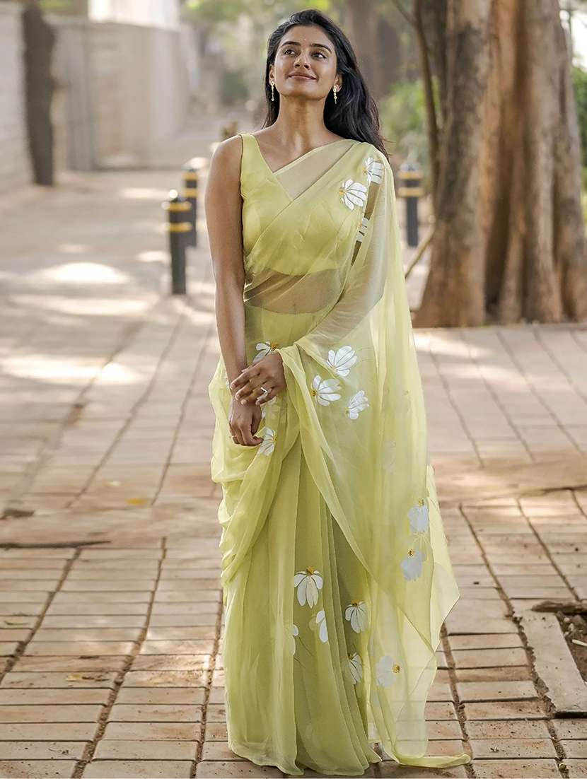 women printed casual wear saree