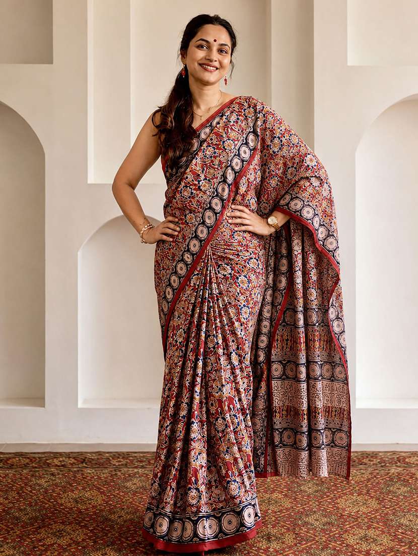 women printed casual wear saree
