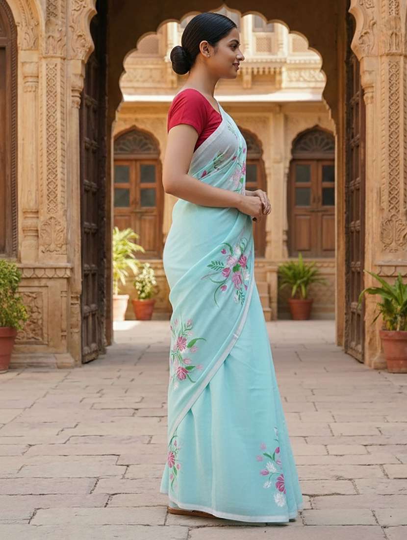 women printed casual wear saree - 22566835 -  Standard Image - 2