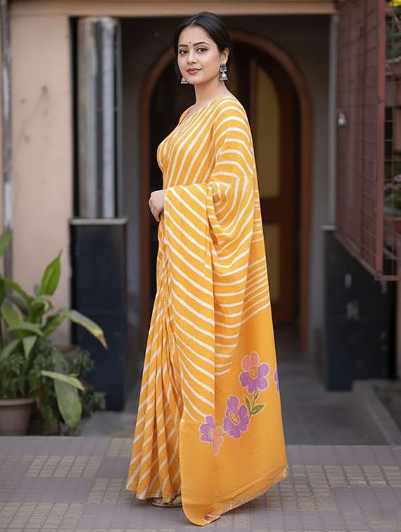 women printed casual wear saree - 22566857 -  Standard Image - 2