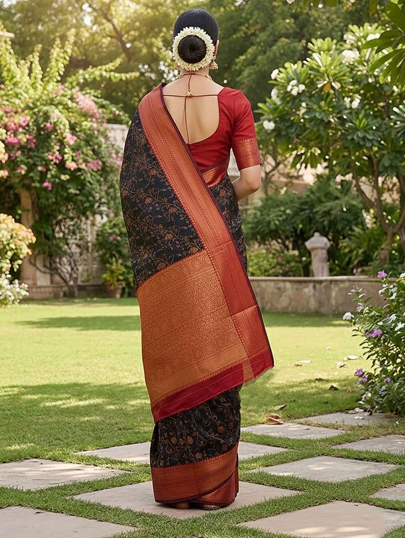 Women Self Design Banarasi Saree With Blouse - 22566859 -  Standard Image - 2