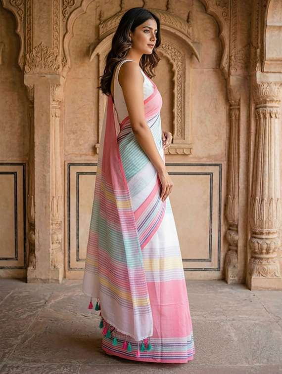 women printed casual wear saree - 22566882 -  Standard Image - 2