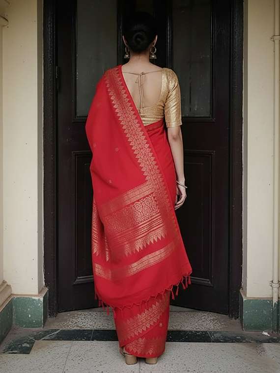 women self design bordered saree with blouse - 22566964 -  Standard Image - 2